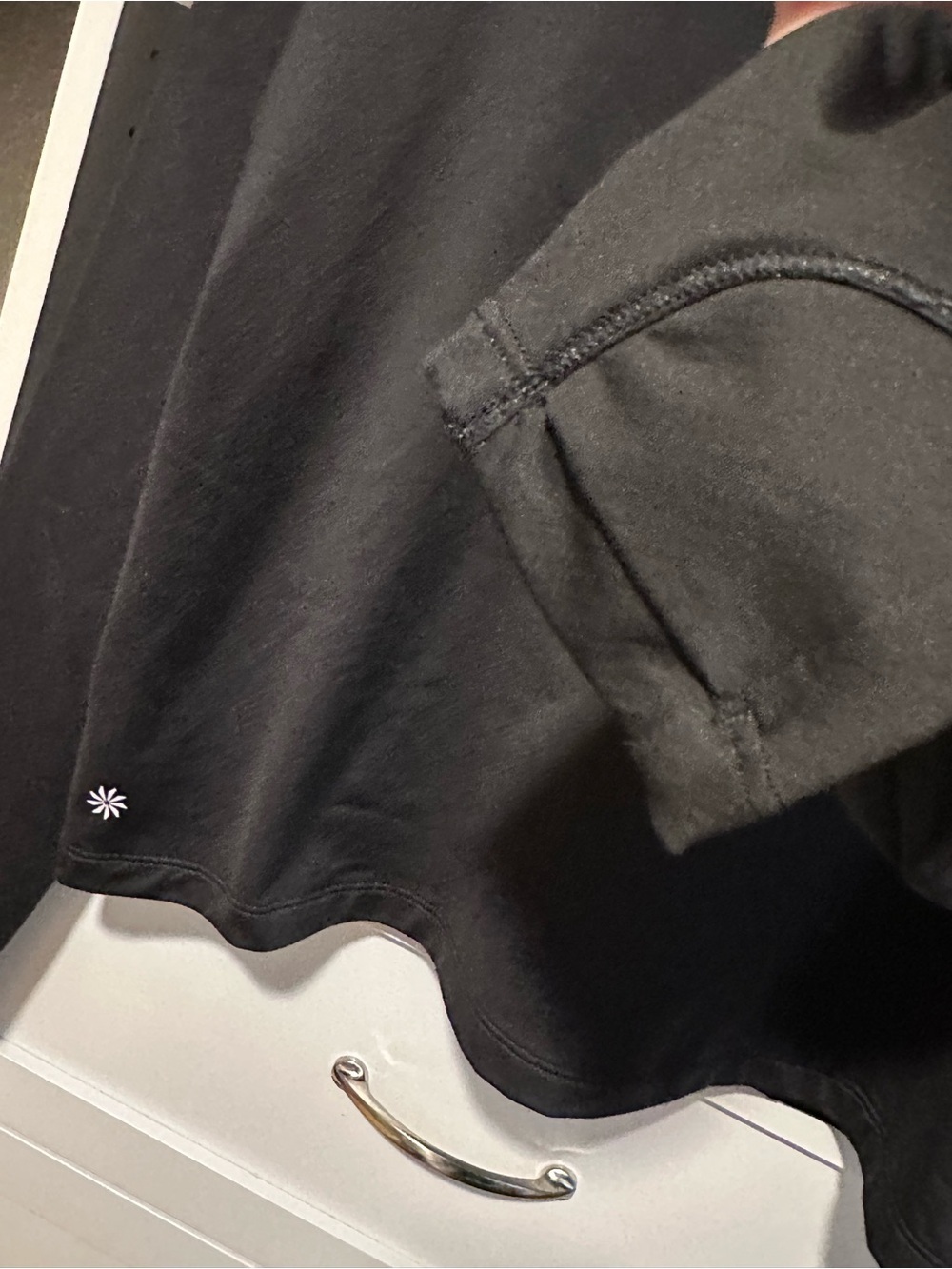 Athleta Black Cowl Neck Long Sleeve Performance Top Size M - Picture 5 of 5